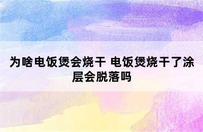 为啥电饭煲会烧干 电饭煲烧干了涂层会脱落吗